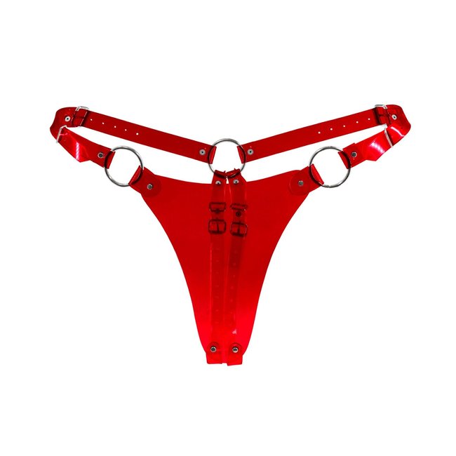 Thong panties Feral Feelings String Bikini Red Trasparent Red One Size