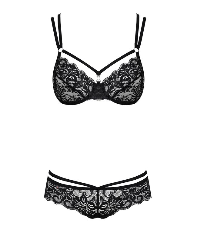 Lace set Obsessive 860-SET-1 Black S/M