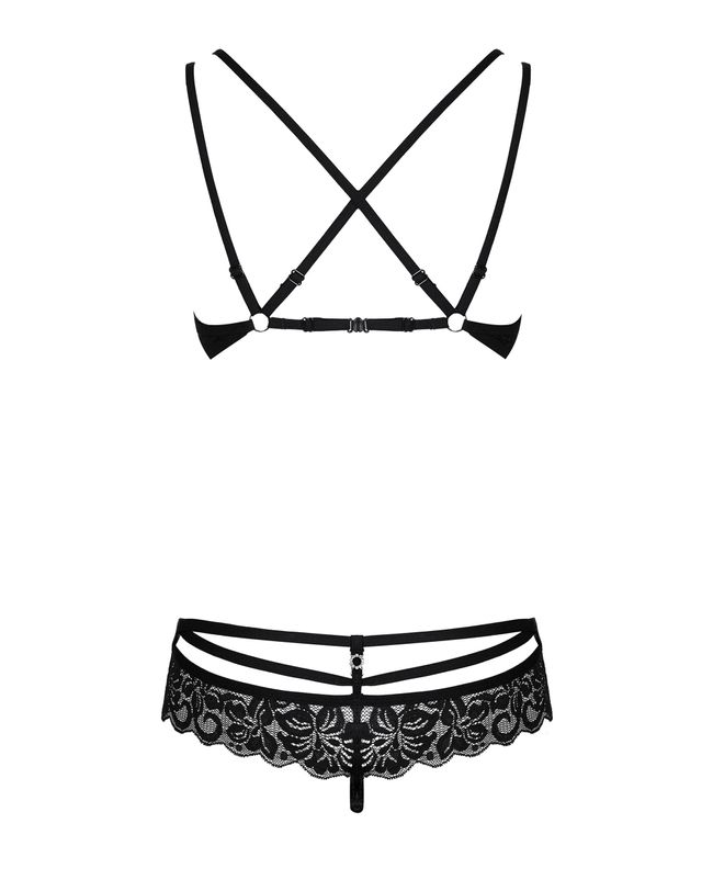 Lace set Obsessive 860-SET-1 Black S/M