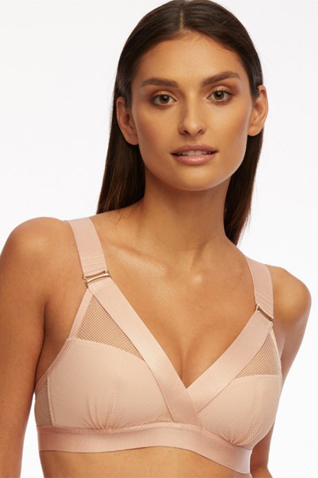 Bra with soft cup without wires Kinga Lara WB-748 Soft pink 70E