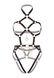 Портупея-боди Leg Avenue Heart ring harness teddy Черный L SO8565 фото 5