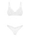 Lingerie set Obsessive Alissium set White XL/2XL