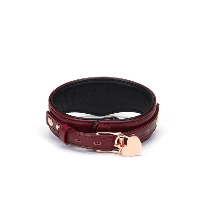 Collar with leash Liebe Seele Wine Red Curved Collar Burgundy One Size