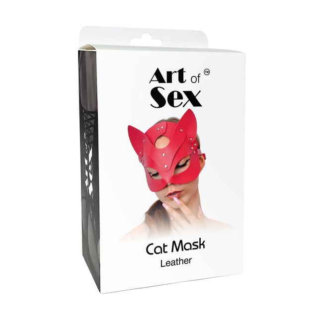 Маска кішечки з натуральної шкіри Art of Sex Cat Mask SO7769 фото
