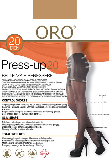 Стягуючі колготки з профілактичним масажем ORO Press-Up 20 den 92729 фото