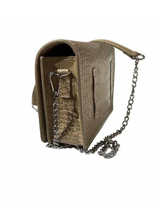 Сумка кожаная кросс-боди и ремень Italian Bags 11487 11487_taupe фото