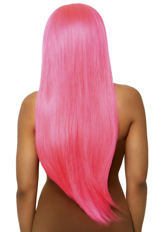 Перука Leg Avenue Long straight center part wig neon pink One Size