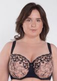 Soft full cup bra Samanta Perla A922 Black-nude 80J 86203 photo