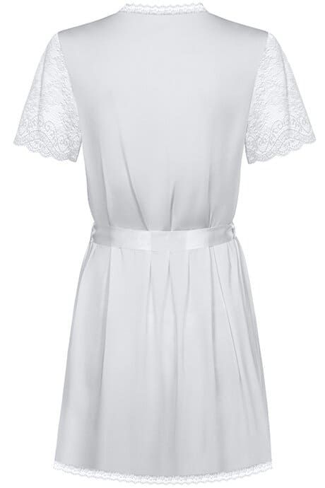 Obsessive Miamor robe with lace, White, L, XL, L/XL