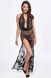 Сукня прозора Noir Handmade F312 Divinity long flocked mesh dress with open SX0314 фото 8