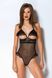 Erotic bodysuit Passion DOLLY BODY with open cups, Black, S, M, S/M