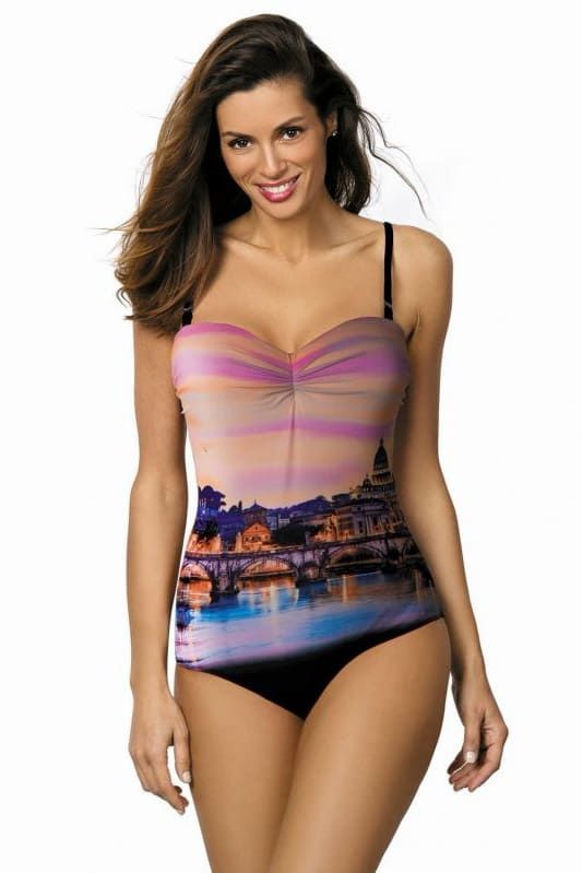 One-piece swimsuit Marko Valentina 439-5 Multi-colored 4XL