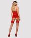 Corset with suspenders for stockings Obsessive Lovica corset Red L/XL