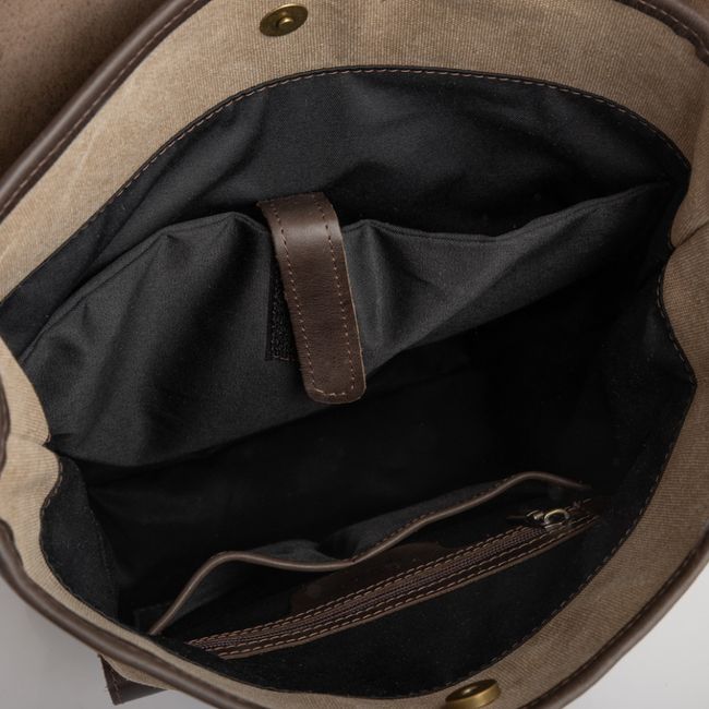 Рюкзак для ноутбука микс парусина+кожа TARWA RCs-9001-4lx, Светло-коричневый