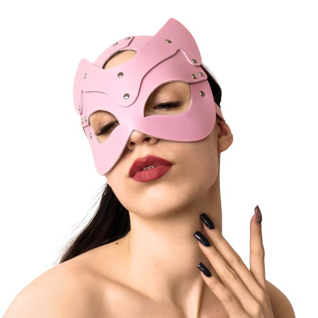 Маска кішечки з натуральної шкіри Art of Sex Cat Mask SO7807 фото