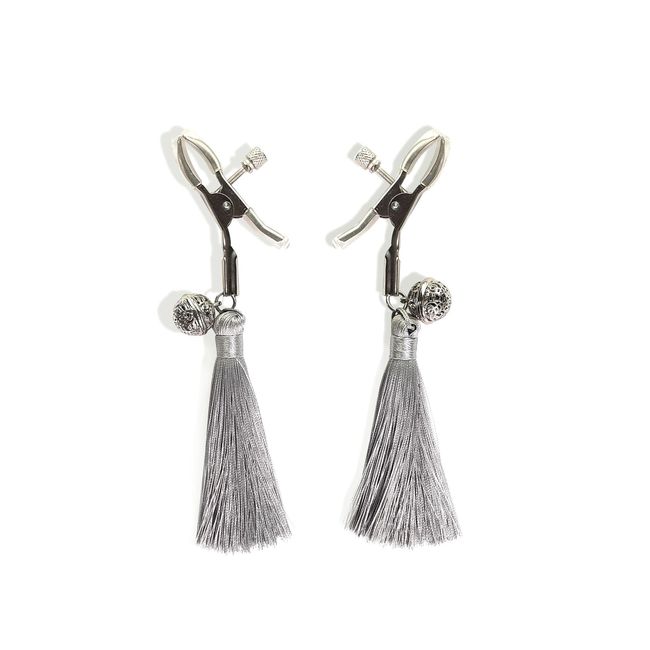 Затискачі для сосків Art of Sex Nipple Clamps Barocco Tassels Сріблясті SO9848 фото