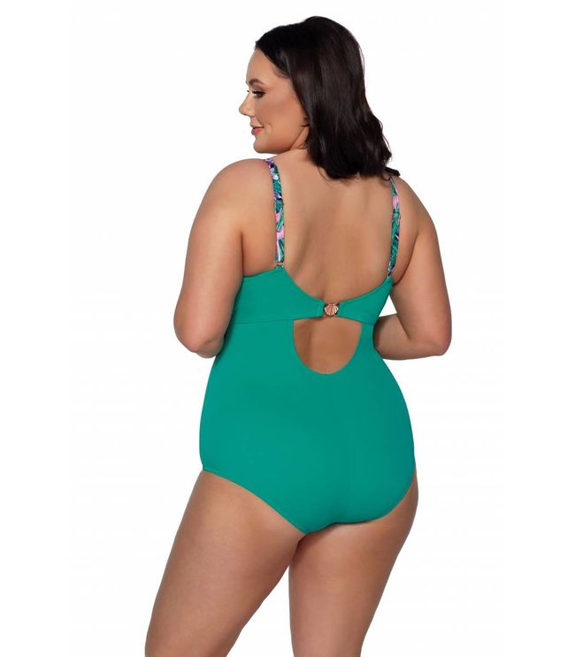 One-piece swimsuit with padded cup Ava SKJ 52 Green 85G