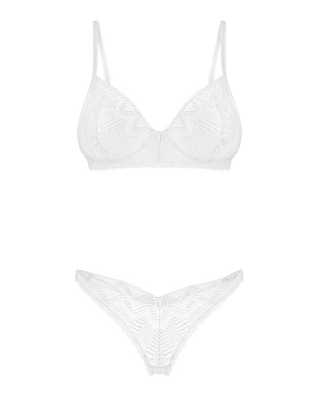 Lingerie set Obsessive Alissium set White XS/S