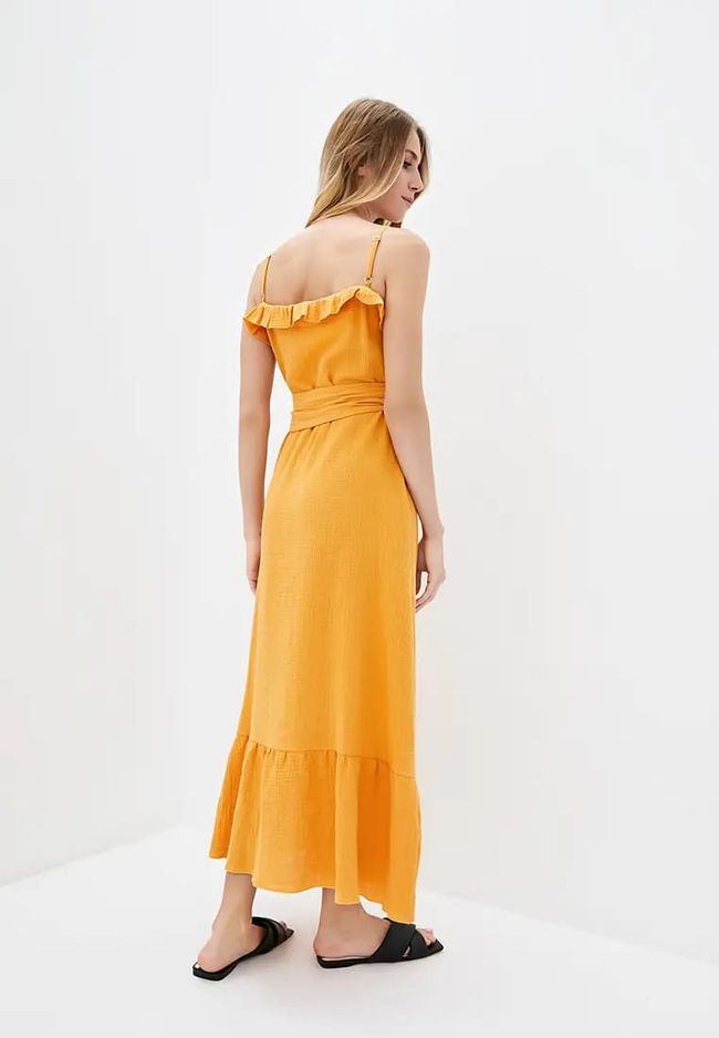 Long muslin sundress ORA 22007/2 Yellow XL