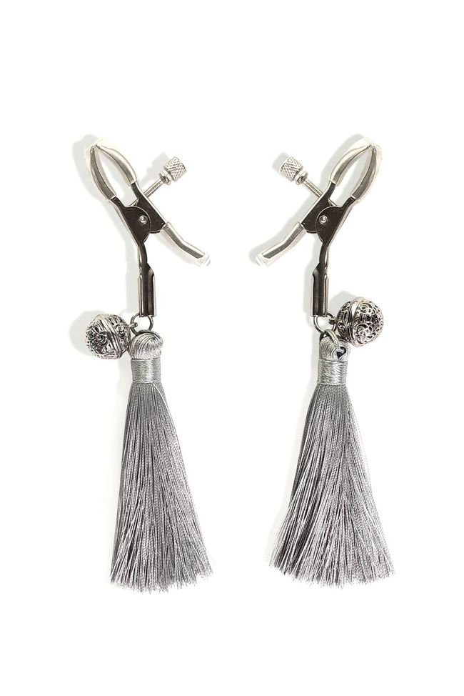 Затискачі для сосків Art of Sex Nipple Clamps Barocco Tassels Сріблясті SO9848 фото