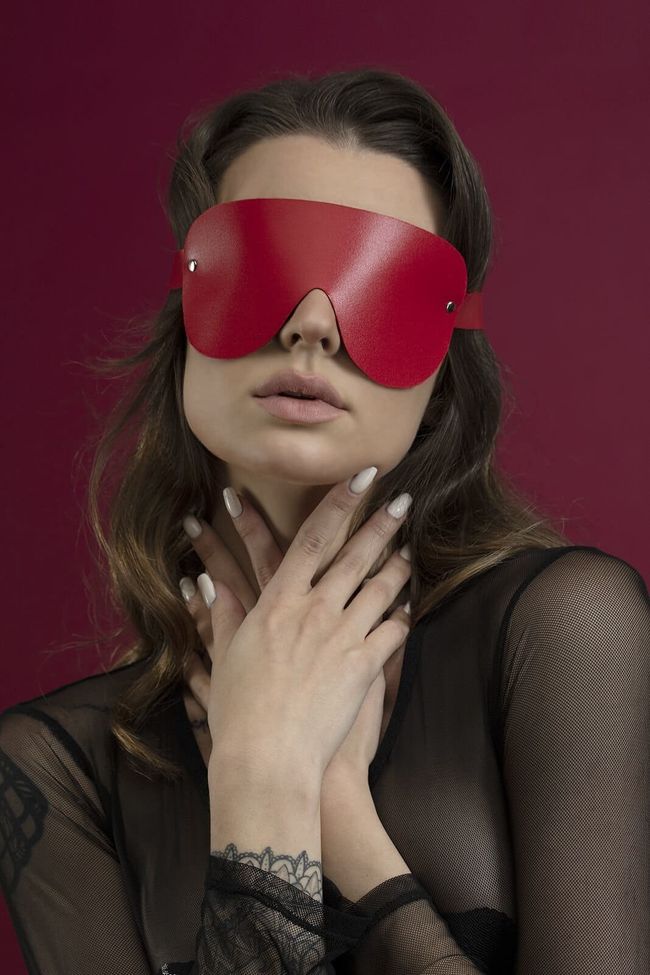 Feral Feelings Blindfold Mask Red One Size