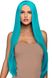 Парик Leg Avenue Long straight center part wig turquoise One Size