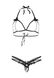 Відкритий комплект бюстгальтер та стрінги з намистинами Leg Avenue Open cup bra and pearl panty One Size SO7931 фото 9