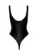 Bodysuit Noir Handmade F244 Powerwetlook body with high cut bottom hem Black S