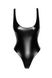 Bodysuit Noir Handmade F244 Powerwetlook body with high cut bottom hem Black S