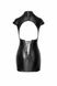 Mini dress Noir Handmade F309 Fantasy wetlook Black S