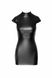 Mini dress Noir Handmade F309 Fantasy wetlook Black S