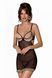 Shirt with open cups Passion MARINA CHEMISE, Black, 2XL, 3XL, 2XL/3XL