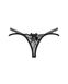 Sexy Thong Obsessive Blomentis, Black, XS, S