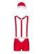 Men's Erotic Santa Claus Costume Obsessive Mr Claus, Красный/белый, S, M, S/M