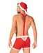 Men's Erotic Santa Claus Costume Obsessive Mr Claus, Красный/белый, S, M, S/M