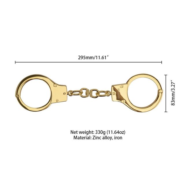 LOCKINK Pretty-sub Handcuffs, Золотой, ONE SIZE, ONE SIZE