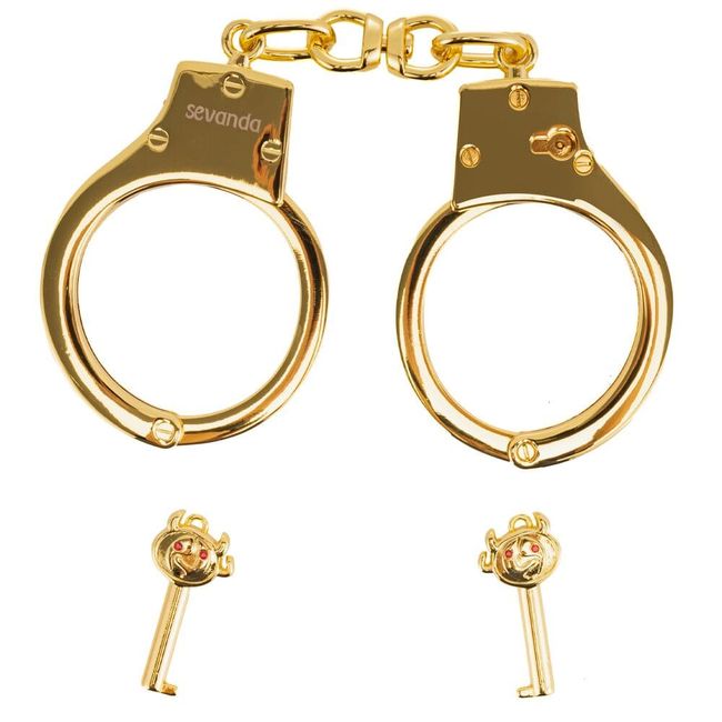 LOCKINK Pretty-sub Handcuffs, Золотой, ONE SIZE, ONE SIZE