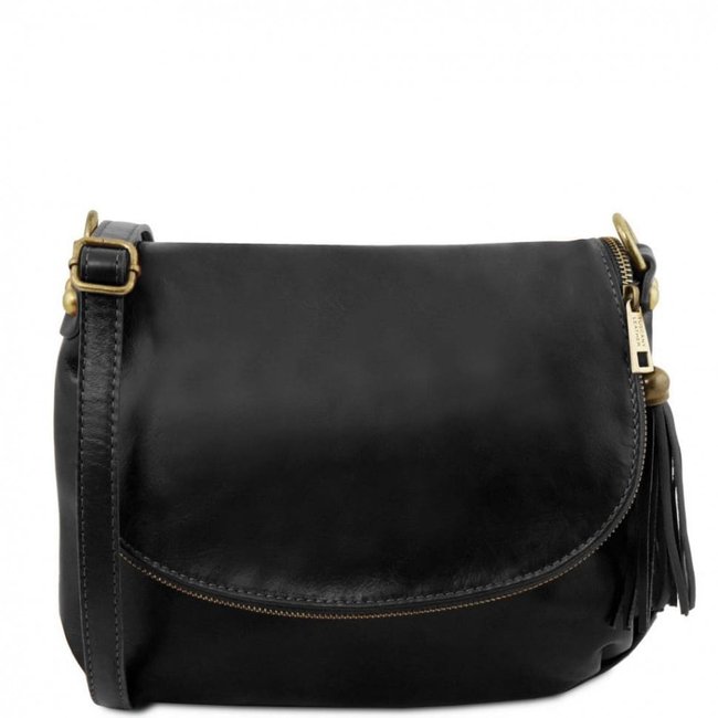 Жіноча шкіряна сумка Tuscany Leather Bag TL141223 Чорна 1223_1_2 фото