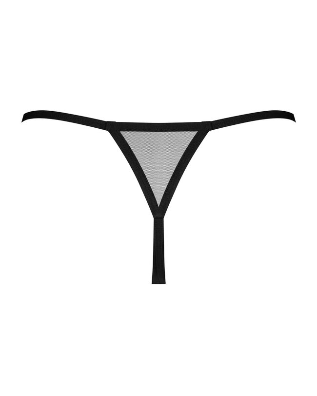 Thong panties with a slit Obsessive Novenes otwarte Black M/L