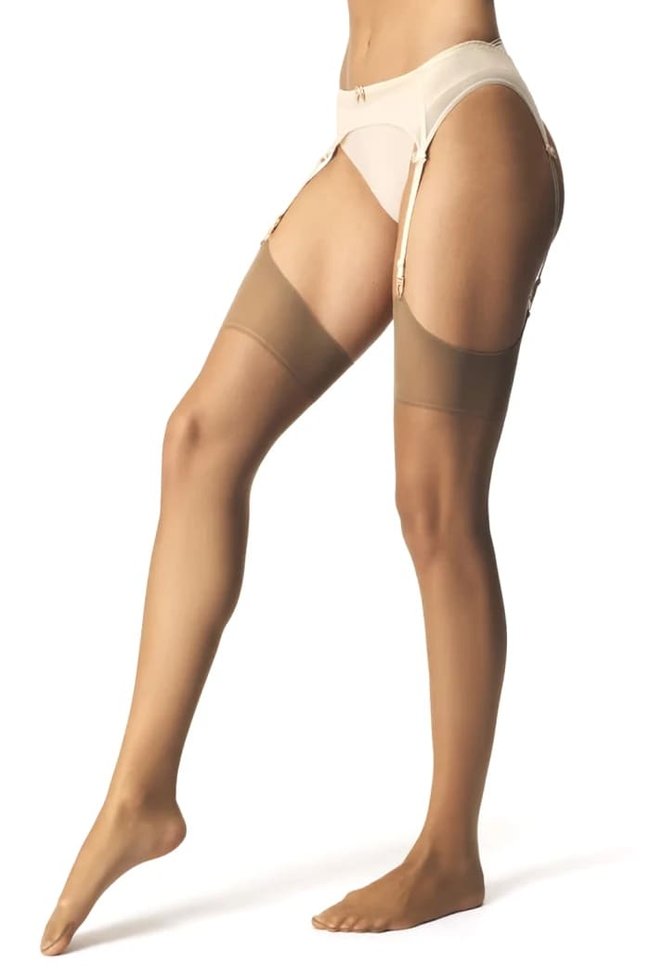 Stockings under the belt Passion ST001 Beige 5