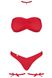 Новогодний эротический игровой костюм снегурочки Obsessive Kissmas set Красный L/XL 85741 фото 3