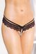 Thong panties with a slit Softline G-String 2445, Black, M, L