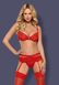 Set with garter belt Obsessive Heartina set Red S/M