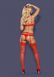 Set with garter belt Obsessive Heartina set Red S/M