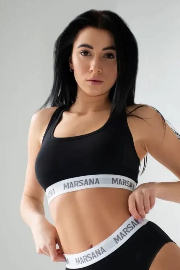 Спортивный топ MARSANA ANGELINA 02-037 Черный L 02-037-01-L фото