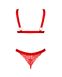 Sexy bra and panty set Obsessive Elianes set Red M/L
