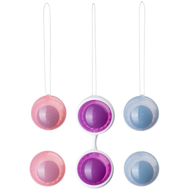Набір вагінальних кульок LELO Beads Plus, діаметр 3,5 см, змінне навантаження, 2х28, 2х37 і 2х60 г SO8084 фото