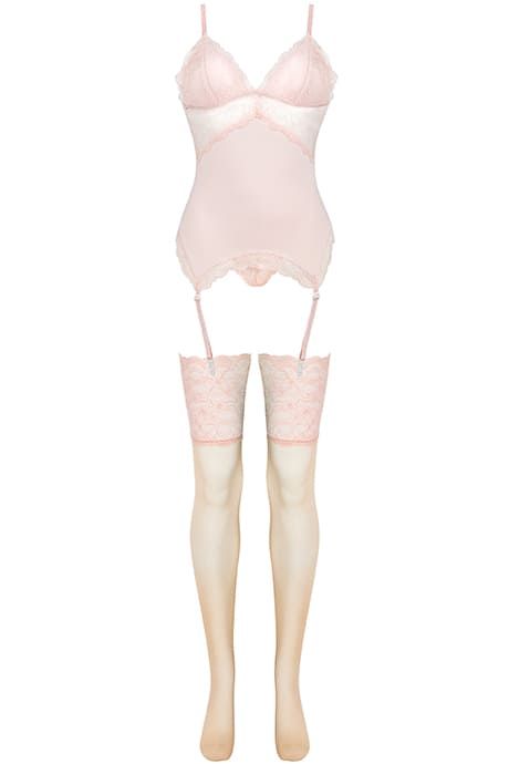 Set Livia Corsetti Persinne corset, thong, stockings Peach S/M