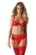 Set with garter belt Obsessive Heartina set Red S/M