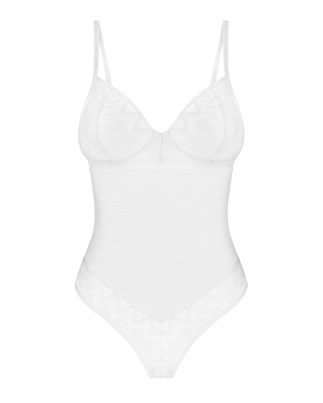 Bodysuit Obsessive Alissium White XL/2XL